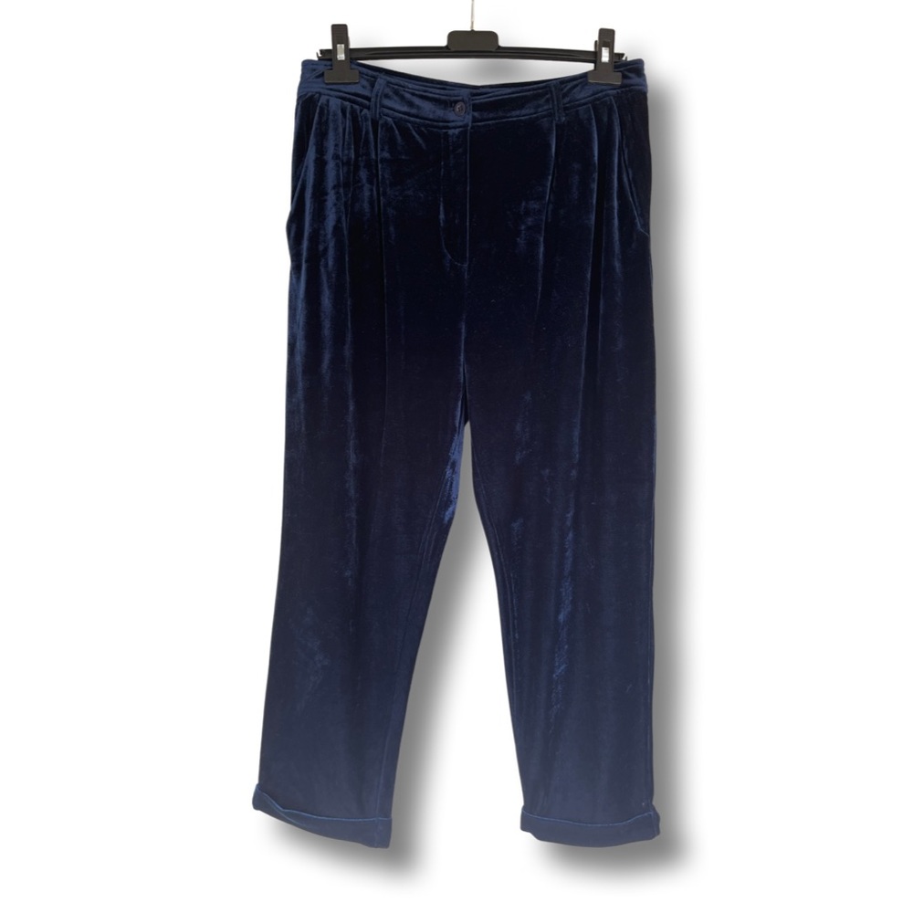 LUCCA Blue Velvet Trousers S
